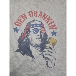 !Ben Drankin Shirt Funny Tee T shirt Xl Ben Franklin Spoof July 4th American